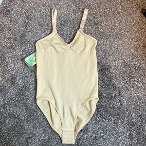 Body Beautiful Women’s Shapewear Bodysuit Sz M/L Tan NWT